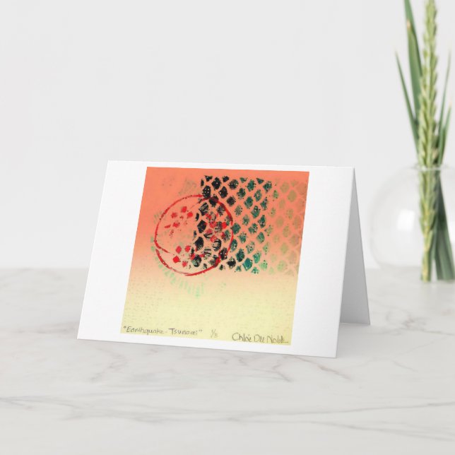 "Earthquake ~Tsunami" Braille Greeting card (Front)