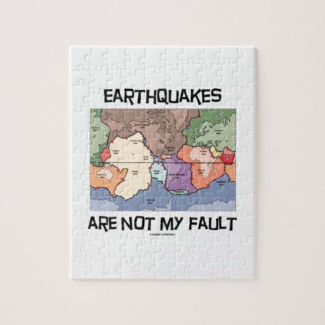 Earthquakes Are Not My Fault (Plate Tectonics) Jigsaw Puzzle (Vertical)