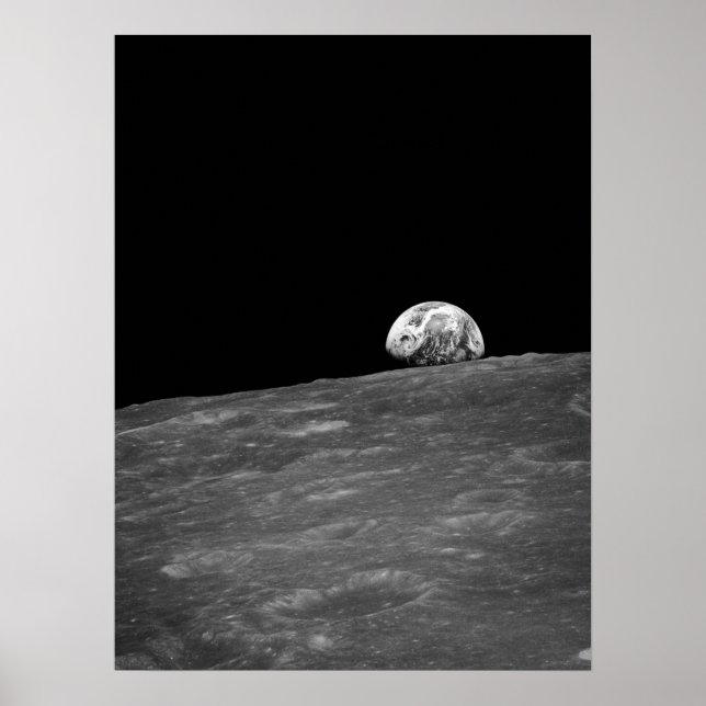 Earthrise from Apollo 8 Moon Mission Poster (Front)