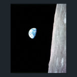 Earthrise from Apollo 8 Poster<br><div class="desc">This view of the rising Earth greeted the Apollo 8 astronauts as they came from behind the Moon after the fourth nearside orbit. The photo is displayed here in its original orientation, though it is more commonly viewed with the lunar surface at the bottom of the photo. Earth is about...</div>