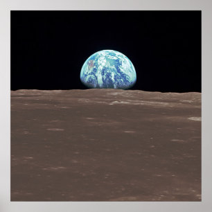 Earthrise from the Moon Poster