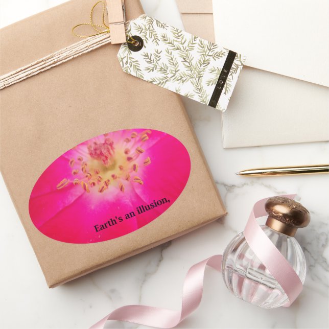 Earth's an Illusion Oval Sticker (Gifting)