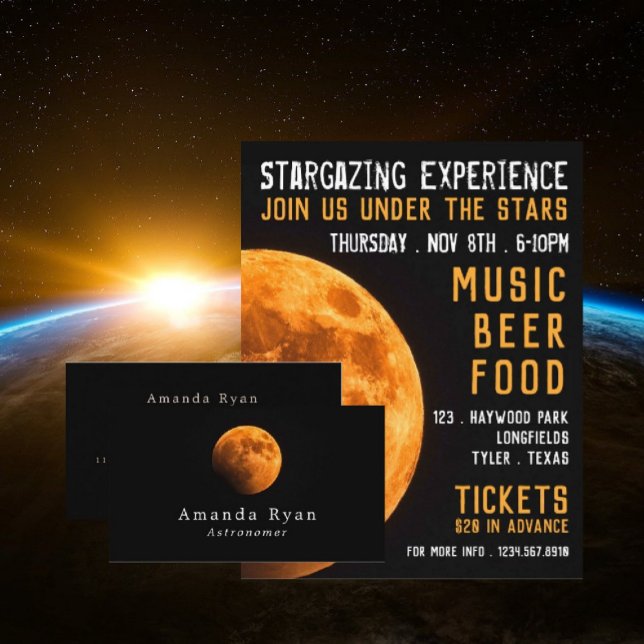 Earth's Blood Moon, Planetarium Event Advertising Flyer (Creator Uploaded)