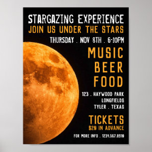 Earth's Blood Moon, Planetarium Event Advertising Poster