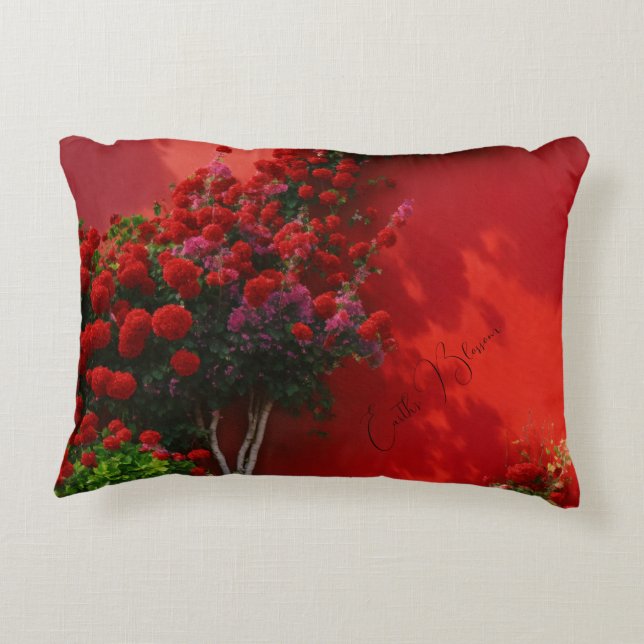 Earth's Blossom Accent Pillow (Back)