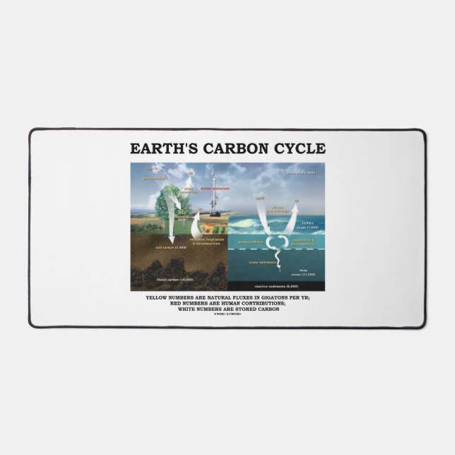 Earth's Carbon Cycle Earth Science Environmental Desk Mat (Front)