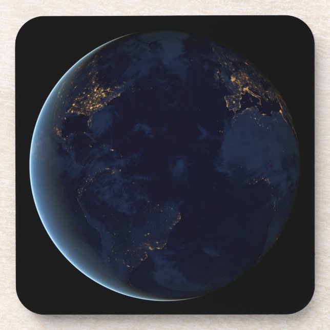 Earth's City Lights At Night Coaster (Front)