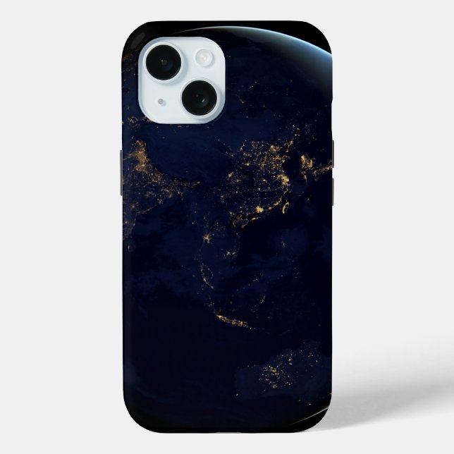 Earth's City Lights At Night On Asia And Australia Case-Mate iPhone Case (Back)