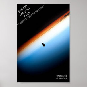 Earth's colourful horizon from the ISS Poster