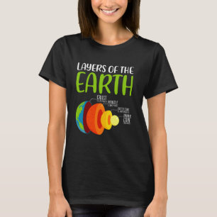 Earth's Crust Layers Of Earth Geology Science T-Shirt