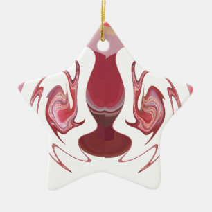 Earth's Embers: Textured Tapestry of Africa Ceramic Ornament