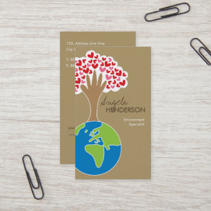 Earth's Hand & Love Tree Custom Profile Card /