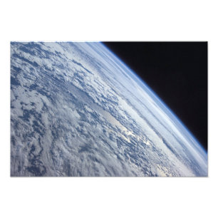 Earth's horizon against the blackness of space photo print