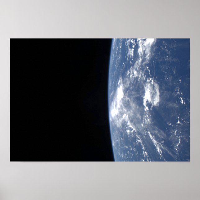Earth's horizon and the blackness of space poster (Front)