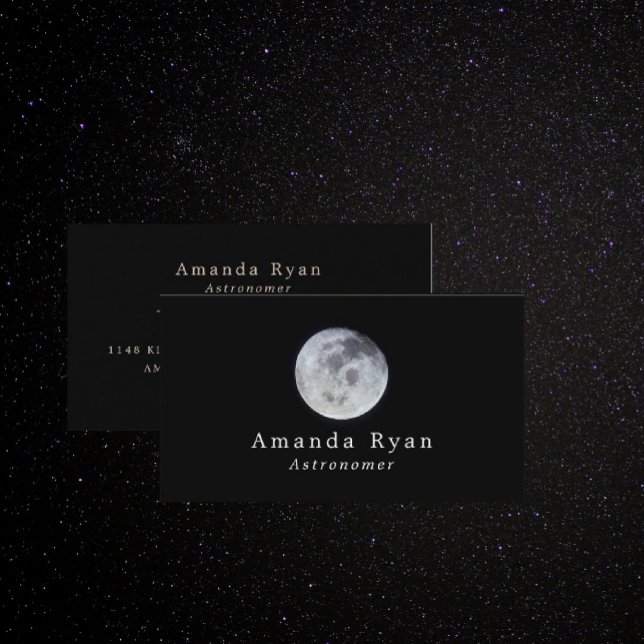 Earth's Moon, Astronomy Business Card (Creator Uploaded)