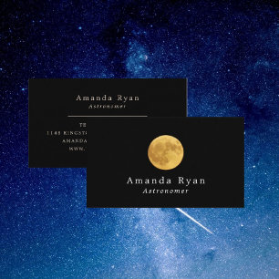 Earth's Moon, Astronomy Business Card