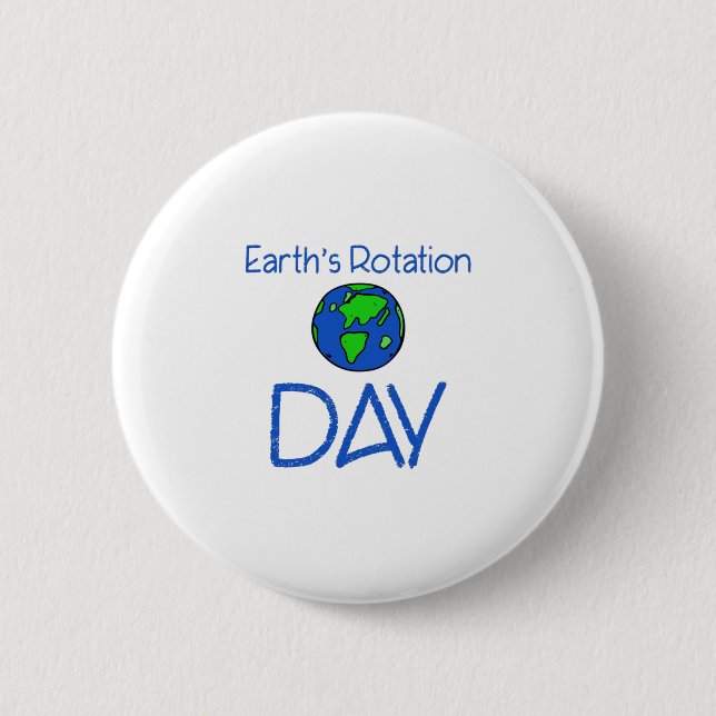 Earths Rotation Day 6 Cm Round Badge (Front)