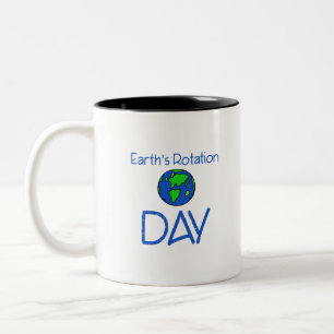 Earths Rotation Day Two-Tone Coffee Mug