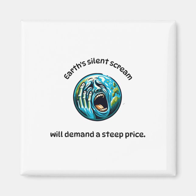 Earth's Silent Screams Sticker  Magnet (Front)