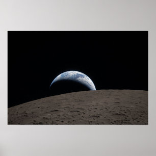Earthset Orion Spacecraft Artemis Moon Mission Poster