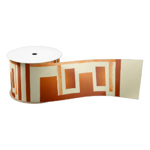 Earthtone Abstract Southwest Architecture Satin Ribbon