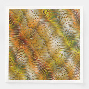 Earthtone Faux Snakeskin Paper Party Napkins