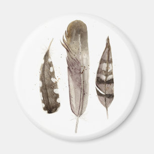 Earthtone Feathers II Magnet
