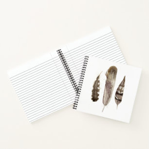 Earthtone Feathers II Notebook