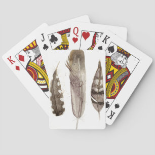 Earthtone Feathers II Playing Cards