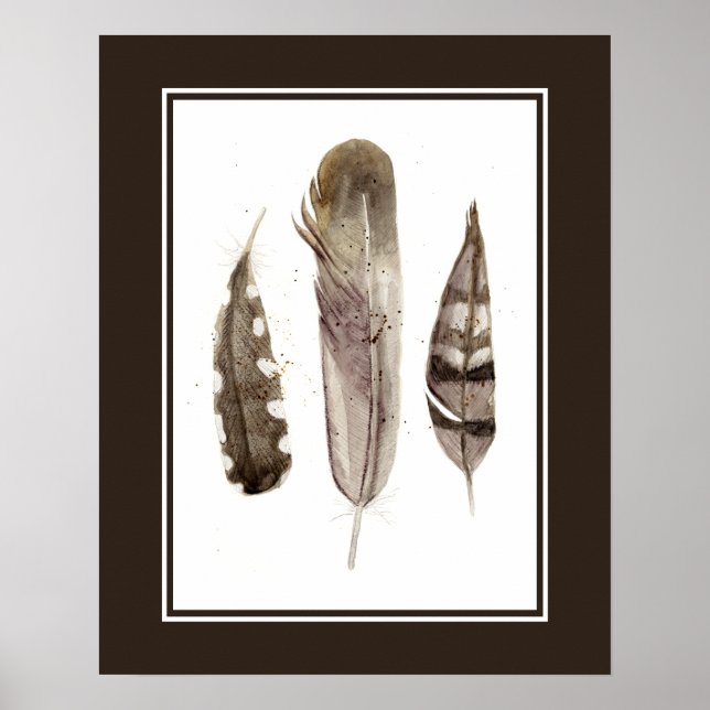 Earthtone Feathers II Poster (Front)