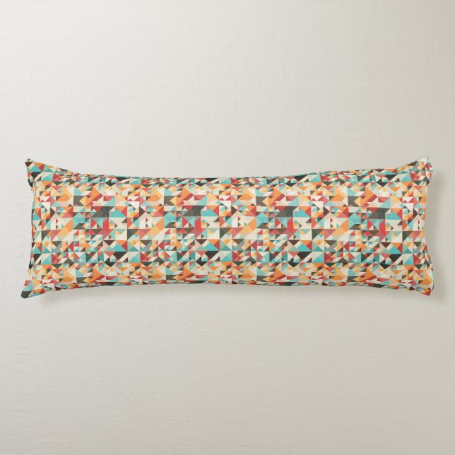 Earthtone Geometric Pattern Body Cushion (Front)