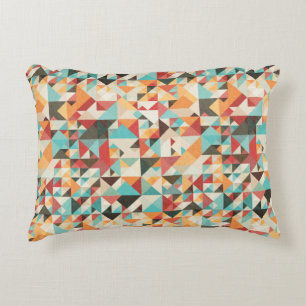 Earthtone Geometric Pattern Decorative Cushion