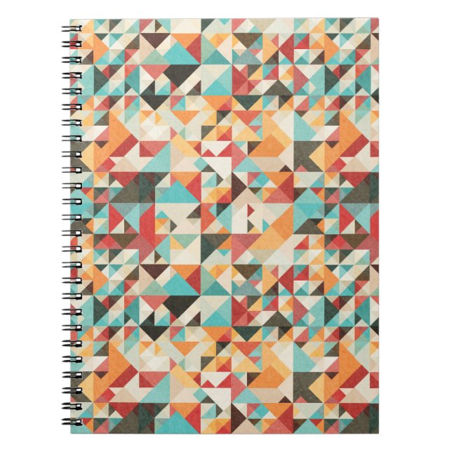 Earthtone Geometric Pattern Notebook (Front)