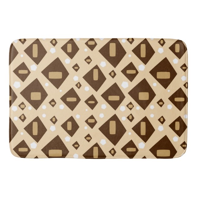Earthtone Geometry Bath Mat (Front)