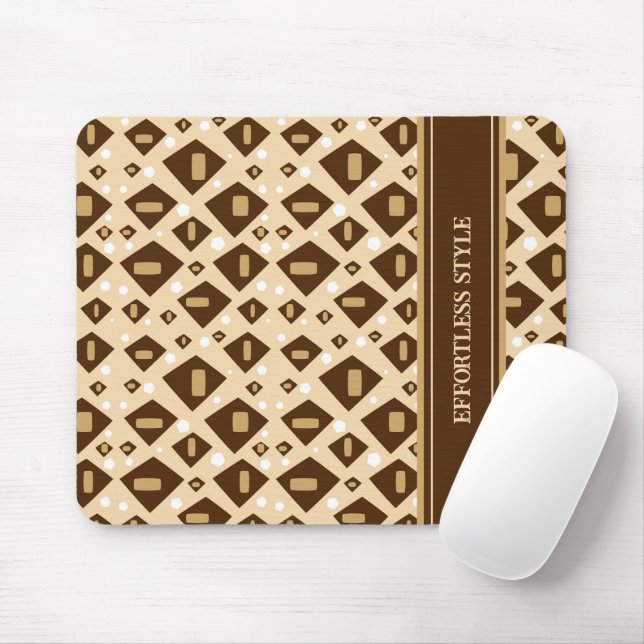 Earthtone Geometry Mouse Pad (With Mouse)