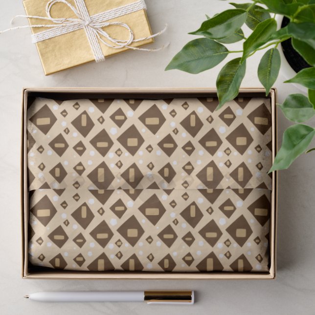 Earthtone Geometry Tissue Paper (Gift)