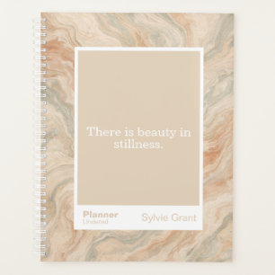 Earthtone Marble Block Quote   Fully Customizable Planner