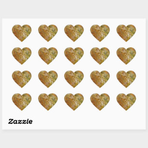 Earthtone Marble Heart Stickers