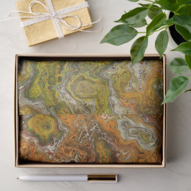 Earthtone Marble Tissue Paper (Gift)