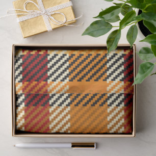 Earthtone Plaid Tissue Paper