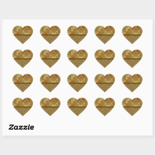 Earthtone Sampler Heart Stickers
