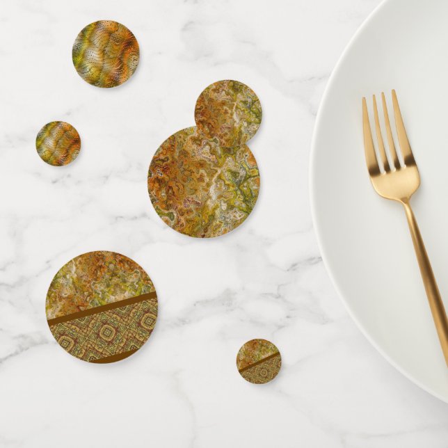 Earthtone Sampler Marble & Faux Snakeskin Confetti (Group)