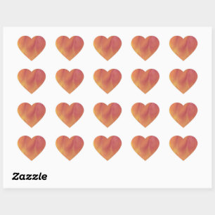 Earthtone Skies Heart Stickers