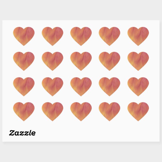 Earthtone Skies Heart Stickers (Sheet)