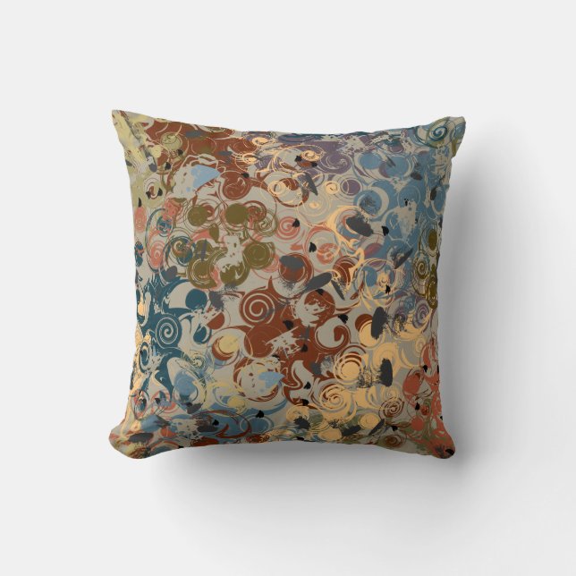 Earthtone Swirl Cushion (Front)