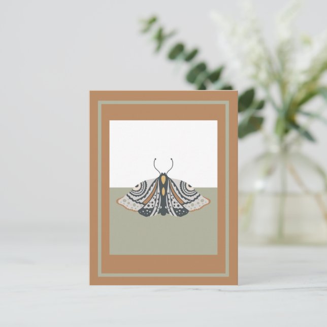 Earthtones Boho Butterfly Colorblock   Postcard (Standing Front)