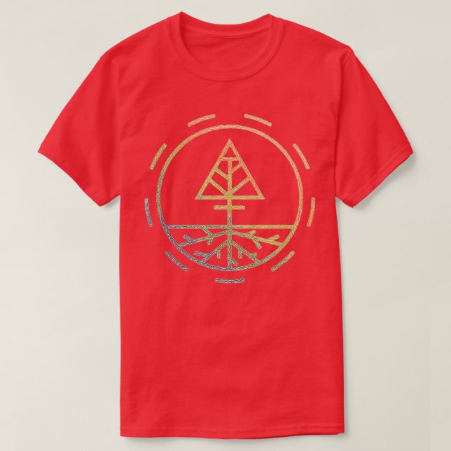 EarthTree Chakra Tree Of Life Alchemy Four Element T-Shirt (Design Front)