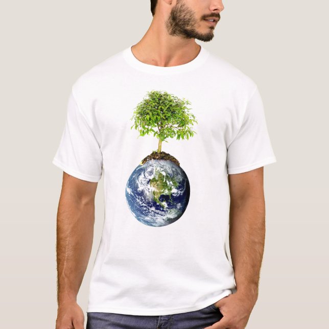 EarthTree w/ E.O. Wilson Quote on Back T-Shirt (Front)
