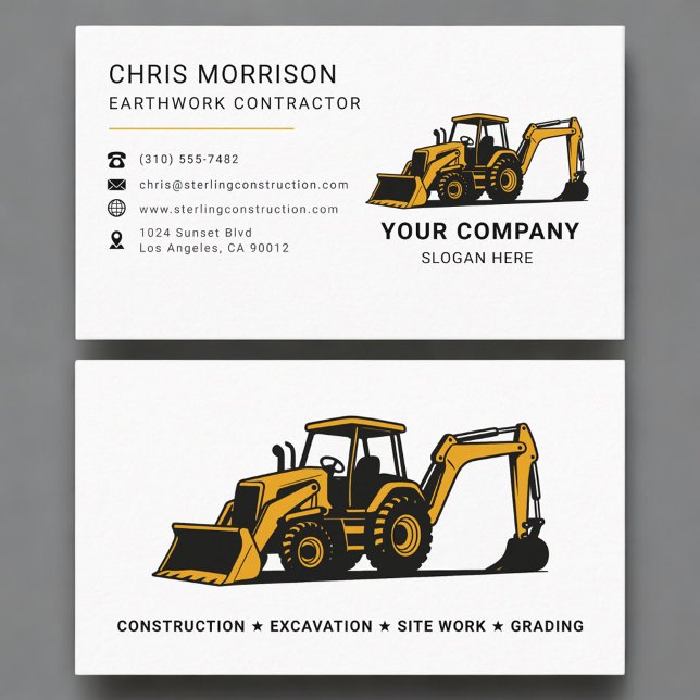 Earthwork Contractor Professional Business Card (Creator Uploaded)