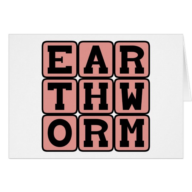 Earthworm, Dirt-Inhabiting Insect (Front Horizontal)